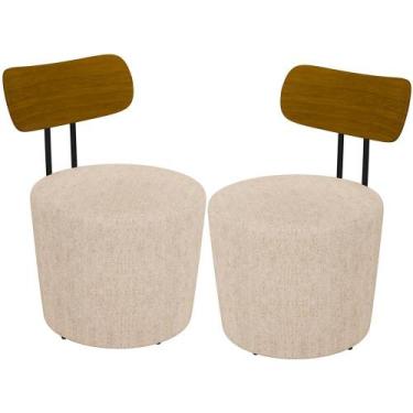 Imagem de Kit 02 Poltronas Para Sala De Estar Decorativa Base Fixa Luara M03 Lin