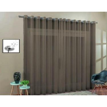 Imagem de Cortina Voil Sala Ou Quarto 5,00x2,50 Ilhós Cromado - CONFECÇÕES EVANG