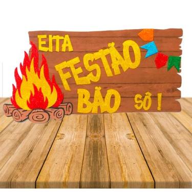Imagem de Painel EVA Eita Festão Bão Decoração festa junina 64x46cm - Piffer