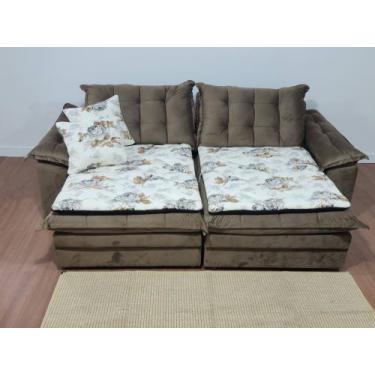Imagem de Pillow top para sofá retrátil de dois módulos modelo impermeável com d