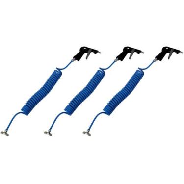 Imagem de 3 Pistola De Ar Gatilho Mangueira Cabine Caminhão Cores - TOP-AR, Azul