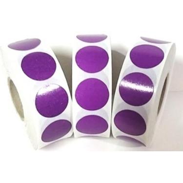 Imagem de Etiqueta de Bolinha - Couche Adesiva - QRCODETIQUETAS LTDA, Roxo