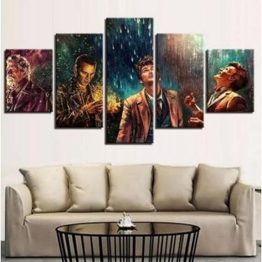 Imagem de Painel Quadro Para Sala 5 Partes Mosaico Doctor Who - NEYRAD