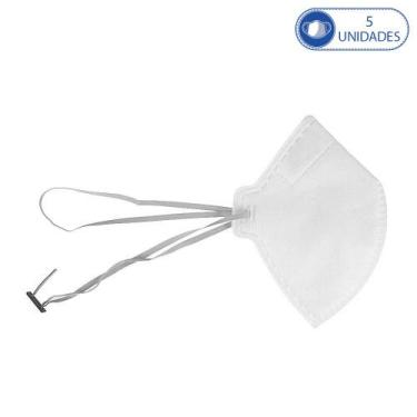 Imagem de Máscaras Não Reutilizáveis M.F.Q PFF2S c Clipe Nasal 5Un - MFQ