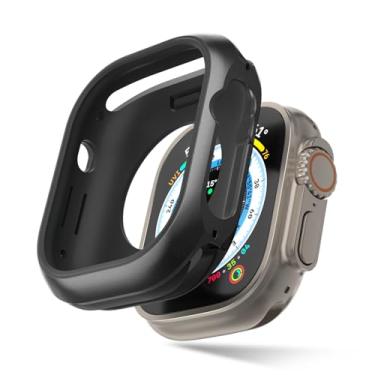 Imagem de SWITCHEASY Capa de alumínio aeronáutica para Apple Watch Ultra de 49 mm, capa de alumínio com amortecedor interno de absorção de choque, capa para iWatch Odyssey - Preta