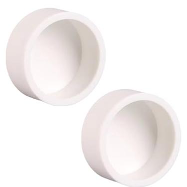 Imagem de 2 peças de plugue de extremidade de tubo de PVC branco de 10 cm, encaixes de soquete de tubo de PVC, conector de encaixe de PVC para móveis de construção, produtos de piscina, conexão de estufa,