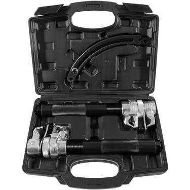 Imagem de E-cowlboy Conjunto de compressores de mola helicoidal de 2 peças Macpherson Strut Spring Compressor com mandíbulas de segurança e suporte carga máxima 1,199 kg