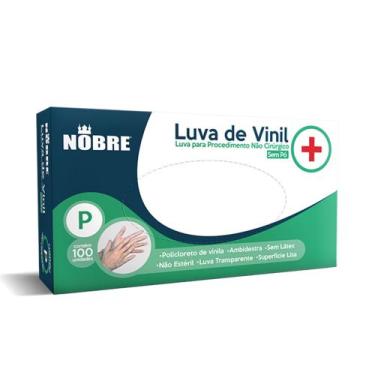 Imagem de Luva De Vinil Sem Pó Nobre C/ 100 Unid - Tam P