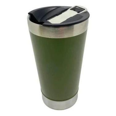 Imagem de Copo Termico Com Tampa E Abridor Para Bebidas Quente Gelada Chopp 473 