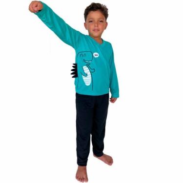 Imagem de Pijama Longo Infantil Menino Personagem Inverno Manga Longa - Prikéta 