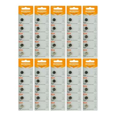 Imagem de Bateria Alcalina Botão Ag13 Lr44 10 Cartelas Com 5 Cada 1.5v Total 50 