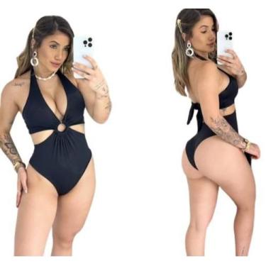 Imagem de Maiô Feminino Argola com Bojo diversas Amarrações - Lírio Modas