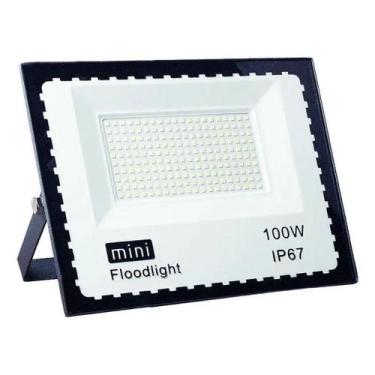 Imagem de Refletor Led 100w Holofote Prova Dágua IP66 Branco-Frio BIVOLT - LED F