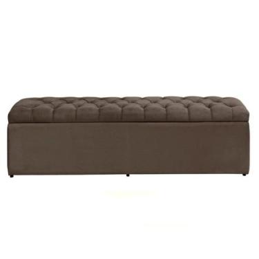 Imagem de Báu calçadeira sapateira Dubai 1,58 Mt-Suede marrom - GAT MAGAZINE