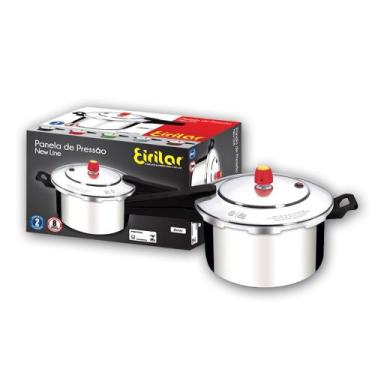 Imagem de Panela de pressão 10 L polida new line fechamento externo - Eirilar