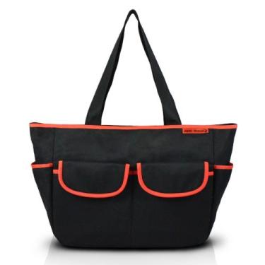 Imagem de Bolsa Maternidade Lisa Mama & Me Jacki Design Preto Laranja