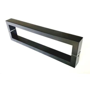 Imagem de Puxador Duplo 60cm Aço Inox Preto Fosco para portas: pivotantes/madeir