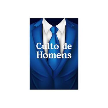 Imagem de Painel De Festa Vertical 1,50 x 2,20 - Culto de Homens Terno Azul 040 