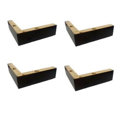 Imagem de Kit 8 Pé Canto 5cm Madeira Cantoneira Para Poltronas - RGM STORE, Taba