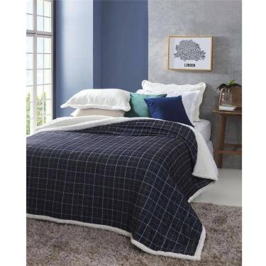 Imagem de Cobertor Casal Sherpa Dupla Face Jolitex Monreale Xadrez