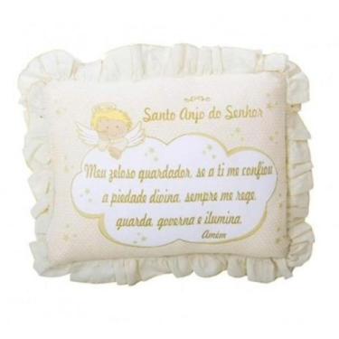 Imagem de Travesseiro Bebe Infantil Oração Santo Anjo Macio Enxoval - Multicente