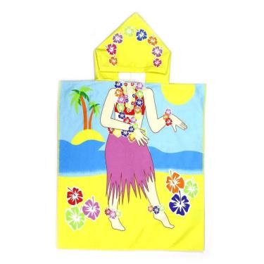 Imagem de Poncho Roupão De Praia Infantil Com Capuz - Havaiana