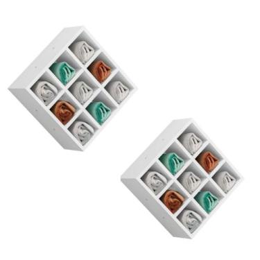 Imagem de Kit 2 Suporte Porta Toalha Alana 9 Nichos Toalheiro Multiuso - Online 