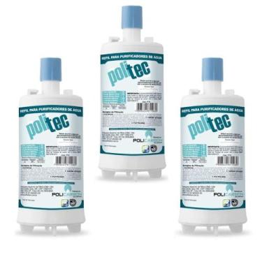 Imagem de Kit 3 Filtro Refil Purificador Agua Esmaltec Acqua 7 Purágua - POLICAR