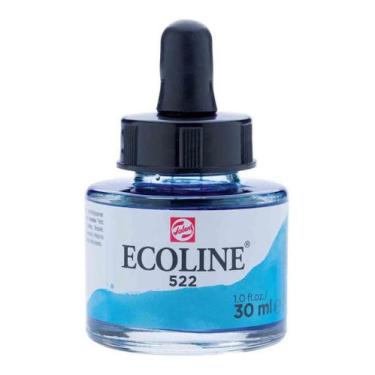 Imagem de Tinta Aquarela Liquida Ecoline 30ml 522 Turquoise Blue - ROYAL & TALEN