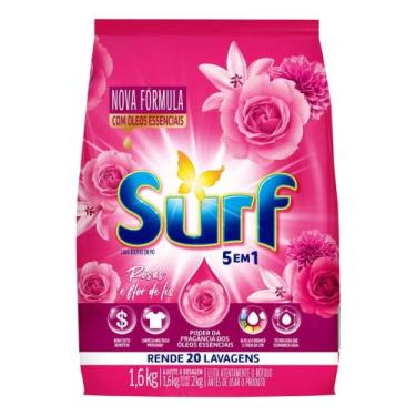 Imagem de Lava Roupas Sanitizante em Pó Surf 5 em 1 Rosas e Flor de Lis 1.6kg