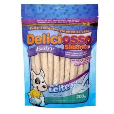 Imagem de Osso Palito Mastigável Para Cães Leite Deliciosso Baby 200g 20UN