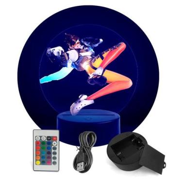 Imagem de Luminária Colorida Tracer Overwatch - RGB + Controle - ShopC