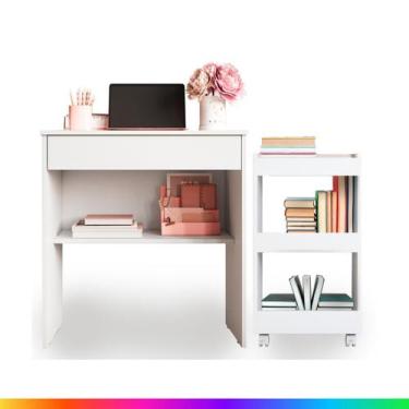 Imagem de Conjunto Infantil Mesa Escrivaninha Computador E Armário De Livros par