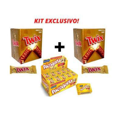 Imagem de Kit Chocolate Twix + Paçoquita Santa Helena Kit Exclusivo 3 - Twix - P