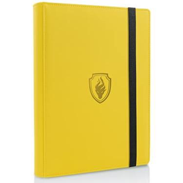 Imagem de Fabmaker Fichário De Cartão Premium Com 9 Bolsos, Fichário De Cartão Colecionável Com Capa De Pu Para 360 Cartões, Álbum De Coleção De Cartões Resistente, Pastas De Suporte De Cartão Para Yugioh, Mtg,