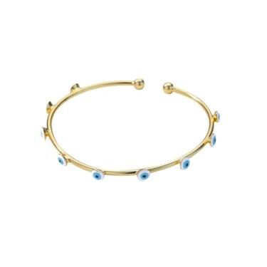 Imagem de BlingNuts Pulseira feminina Fátima Hamsa com olho turco para mulheres, pulseira de proteção de aniversário, aniversário, amizade, F, Aço inoxidável, Sem Pedra Preciosa