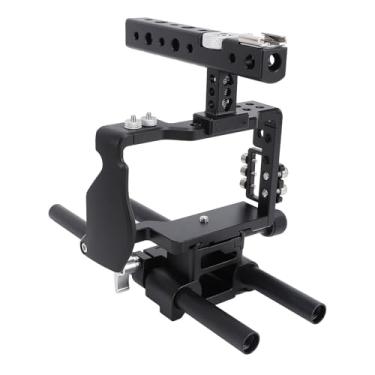 Imagem de Estabilizador de Gaiola para Câmera DSLR Rig A6300 Siga Focus Matte Box Kit Estabilizador de Vídeo Com Iluminação Compatível para Fotografia