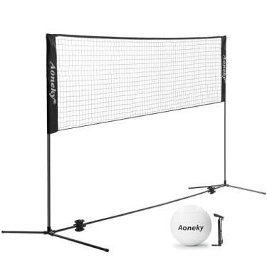 Imagem de Aoneky Conjunto de Vôlei Portátil de 20 Pés para Gramado de Quintal E Praia, Inclui Rede de Vôlei, Vôlei, Bomba