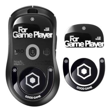Imagem de immoenuc Patins de mouse de vidro para Logitech G PRO X Superlight 2 DEX Lightspeed Mouse sem fio para jogos, acessórios de mouse para jogos macios e duráveis (preto)