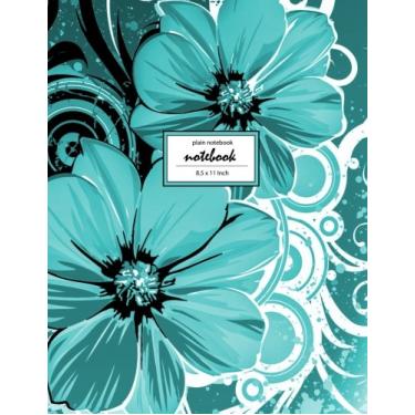 Imagem de Notebook: Unruled/Unlined/Plain Notebook/Sketchbook - (8.5 x 11 inches) Large - 110 Pages - Beauty of Flowers 10