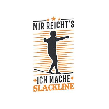 Imagem de Slackline Notizbuch: Slackline Slacklining Slackliner Gymnastik / 6x9 Zoll / 120 gepunktete Seiten Seiten