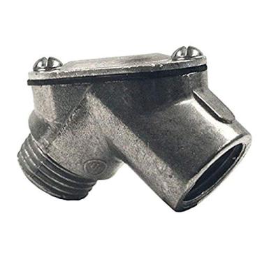 Imagem de Hubbell-Raco 2664RAC Handy Ell, 90 graus, 2,5 cm, macho/fêmea rosqueado para fixar conduíte rígido/EMT à caixa/gabinete, zinco fundido (pacote com 25)