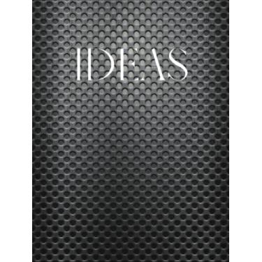 Imagem de Black Metal Textured Look Design Notebook/Journal for Men Titled "IDEAS": 8. 5 x 11 Inch, 200 Pages of Wide- Rule, NIce, Simple, yet Cool, Masculine Style