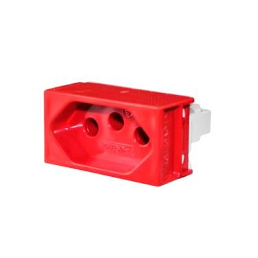Imagem de Módulo Tomada Tampa Vermelha 20A 250V - Linha Slim Ilumi