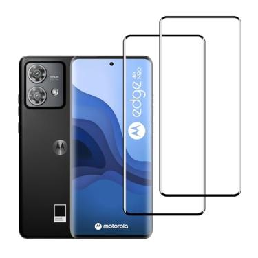 Imagem de YIFNTANG [Pacote com 2 protetores de tela de vidro temperado para Motorola Edge 40/Edge 40 Neo, curva 3D, dureza 9H, antiarranhões, transparente HD, compatível com Motorola Edge 40/Edge 40 Neo