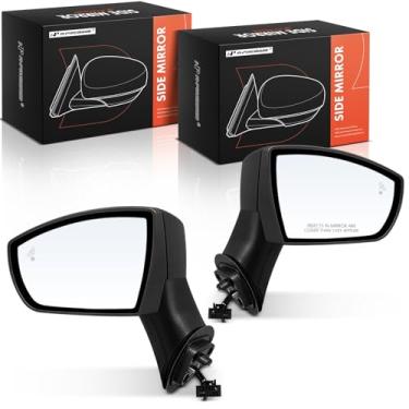 Imagem de A-Premium Par (2) espelhos retrovisores elétricos do lado do motorista e do passageiro - compatível com Ford EcoSport 2018 2019 2020 2021 2022 - Aquecido manual dobrável preto com sinal de seta com