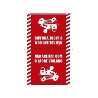 Imagem de Etiqueta Adesivo Lacre de Segurança Delivery Ifood 40X68mm Envio Rápid