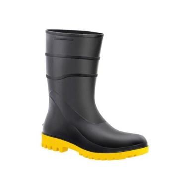 Imagem de Bota PVC Preto/Amarelo 27cm Nº 44 Vulcaflex - VULCAFLEX/MARLUVAS