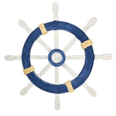 Imagem de Quadro Decorativo Tema Náutico Casa Praia Barco Veleiro Rústico MDF Corda Sisal Parede Ambientes Sofisticados Sala Varanda Marítimo Decoração Versátil Elegante Charme Aconchegante Clássico Azul Branco