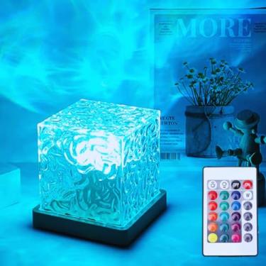 Imagem de Luminária Projetor de Ondas Oceano Aurora Boreal 16 Cores Graduais LED com Controle Remoto Luz Decorativa Iluminação Ambiente Relaxante Antiestresse